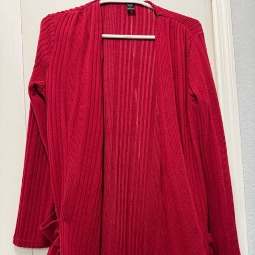 Emery Rose Sz L Red Cardigan